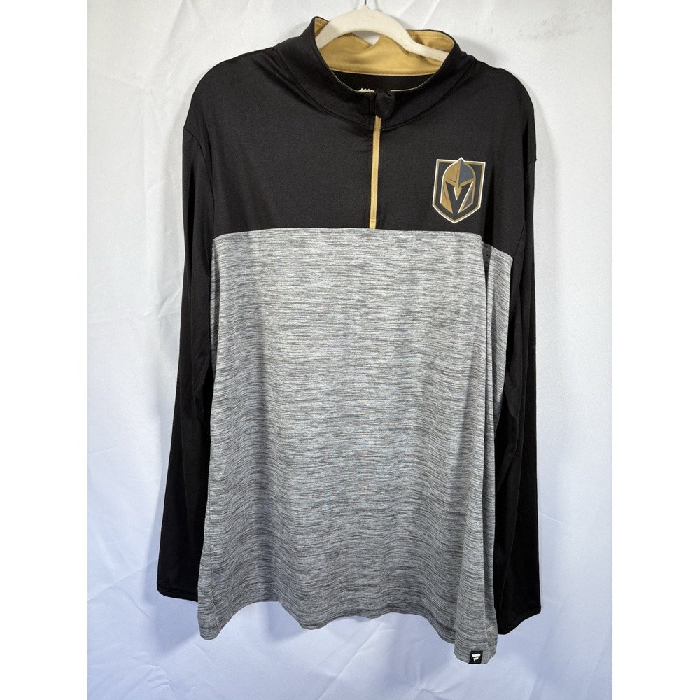 Fanatics 1/4 zip Shirt Size XL Golden Knights Hockey Pullover Long Sleeve‎